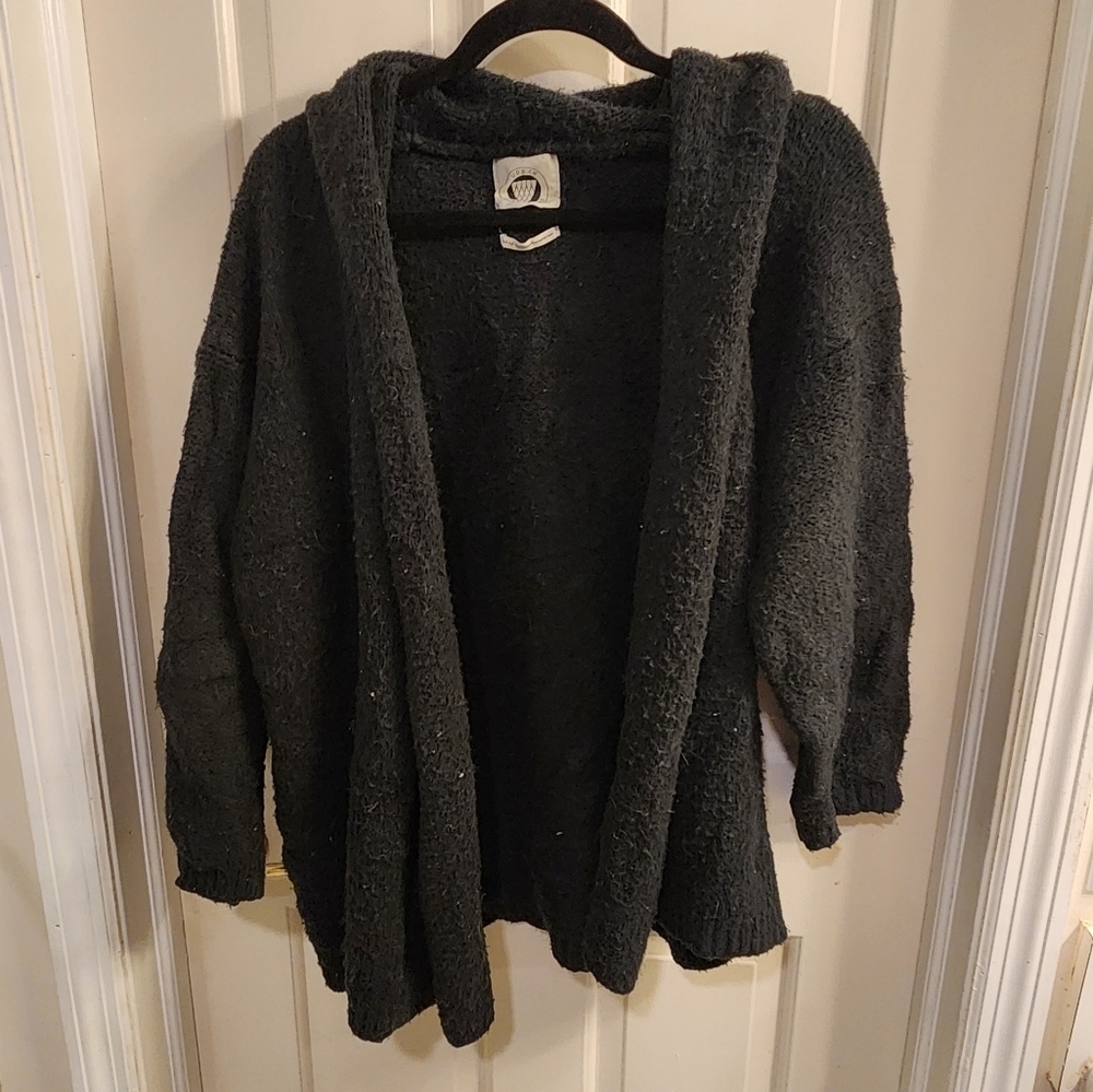 Urban Outfitters Black Soft Cozy Cardigan With Pockets Size M